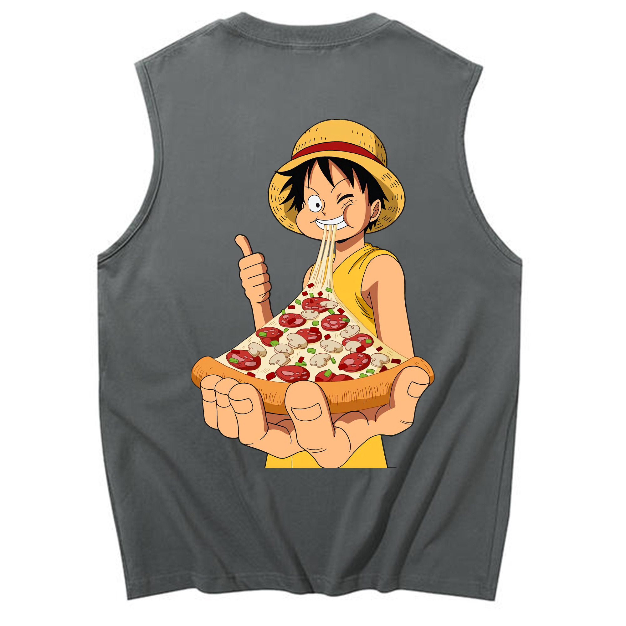 ワンピース モンキー・D・ルフィ ONE PIECE Monkey D. Luffy コットン100％タンクトップ（背面プリント）